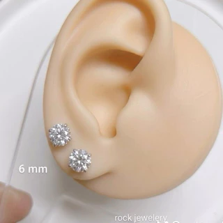 💞ต่างหู CZ กลม ก้านสแตนเลส เหมาะสำหรับคนแพ้ง่าย (ราคา 1 คู่)