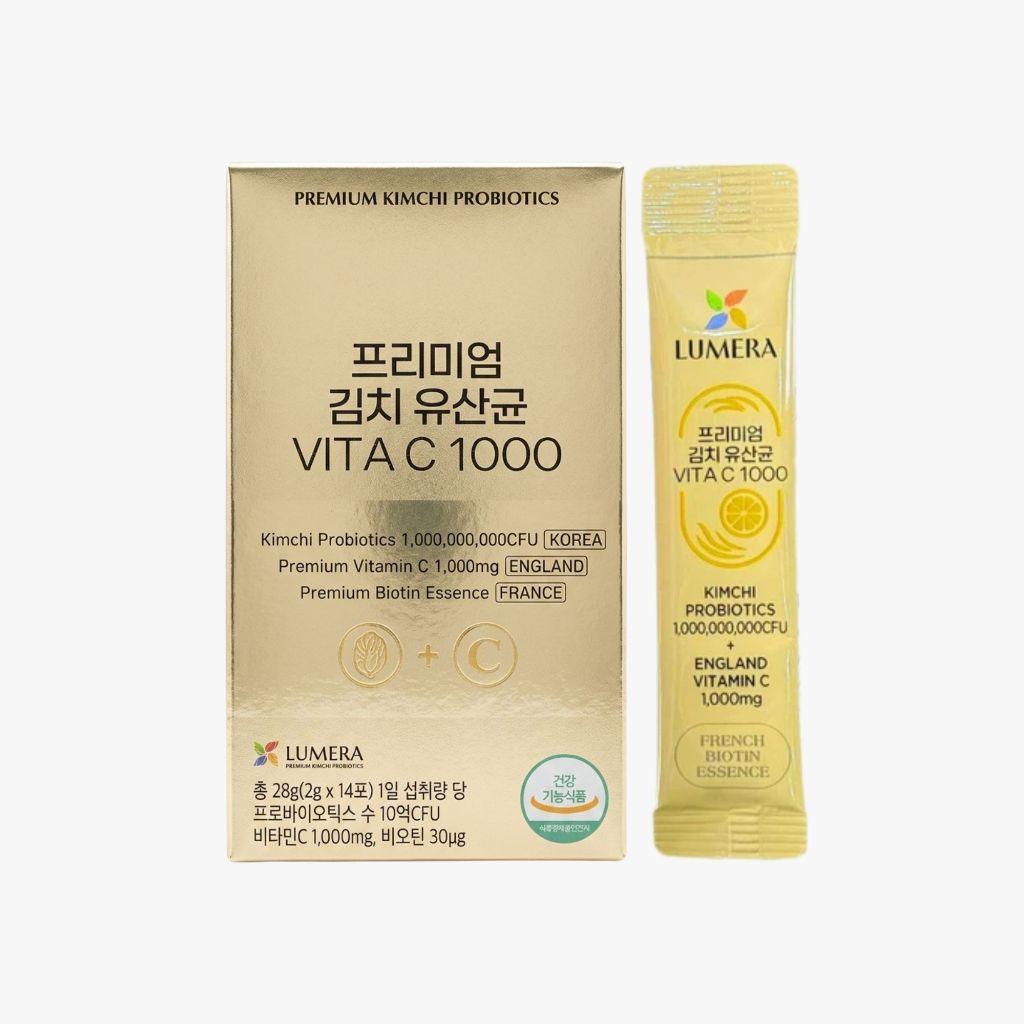 LUMERA Premium Kimchi Probiotics VITA C 1000 อาหารเสริม 3 in 1