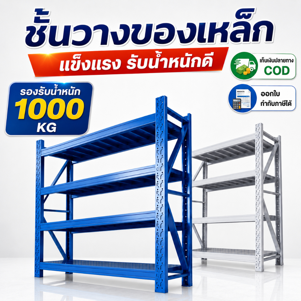 [รับออกใบกำกับภาษี]Esshelf ชั้นเหล็ก shelf warehouse ใช้ที่โกดัง คลังสินค้า ชั้นเก็บอุปกรณ์ 250kg/ชั