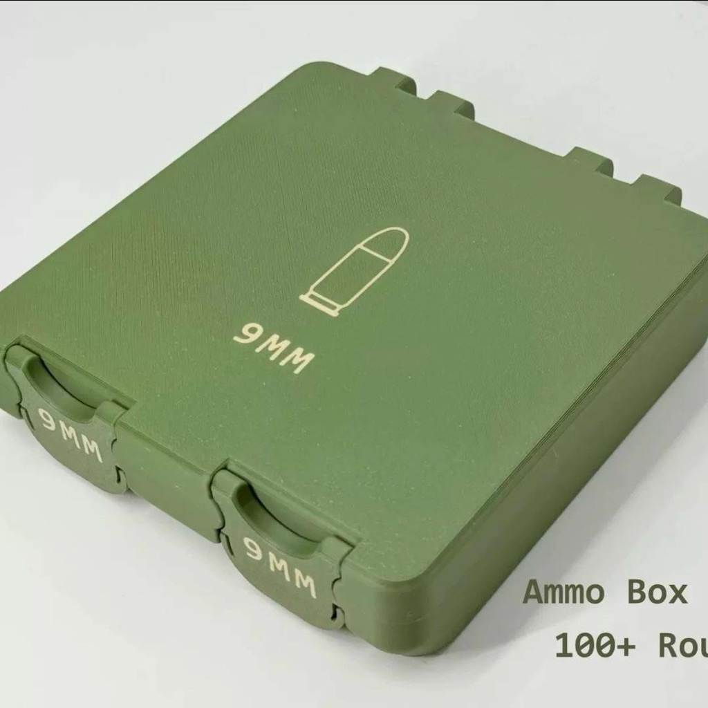 กล่องเปล่าสำหรับจัดเก็บกระสุน 9MM  บรรจุ100นัด(กล่องเปล่าเท่านั้น)