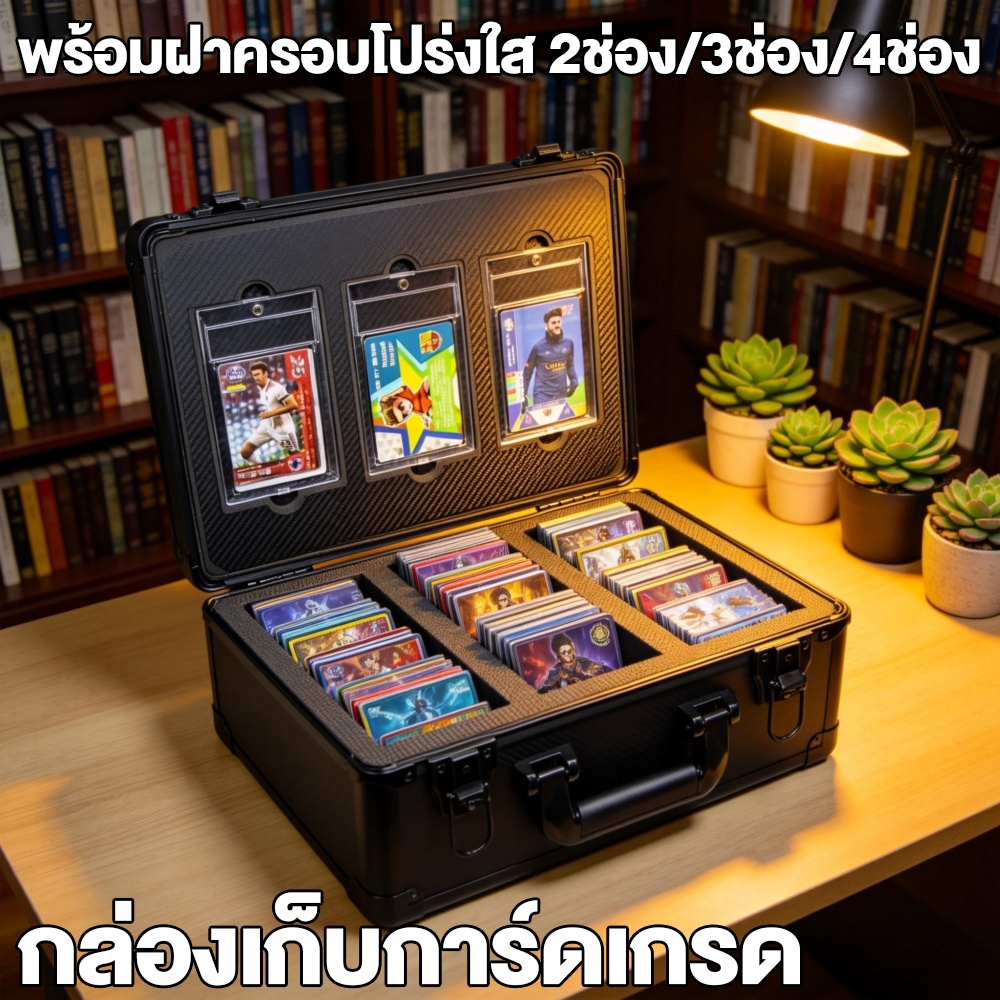 กล่องเก็บการ์ดสะสม กล่องเก็บการ์ดพรีเมียมอลูมิเนียม พกพาง่าย ปกป้องการ์ดจากการกดทับ