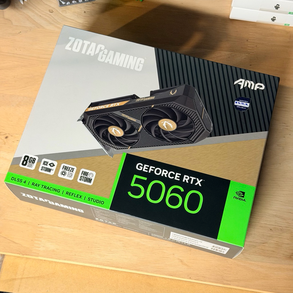 [ของใหม่ พร้อมส่ง] ZOTAC VGA GEFORCE RTX 5060 AMP -  8GB GDDR7 แรงสุดในรุ่น โลโก้สีทอง ..!!