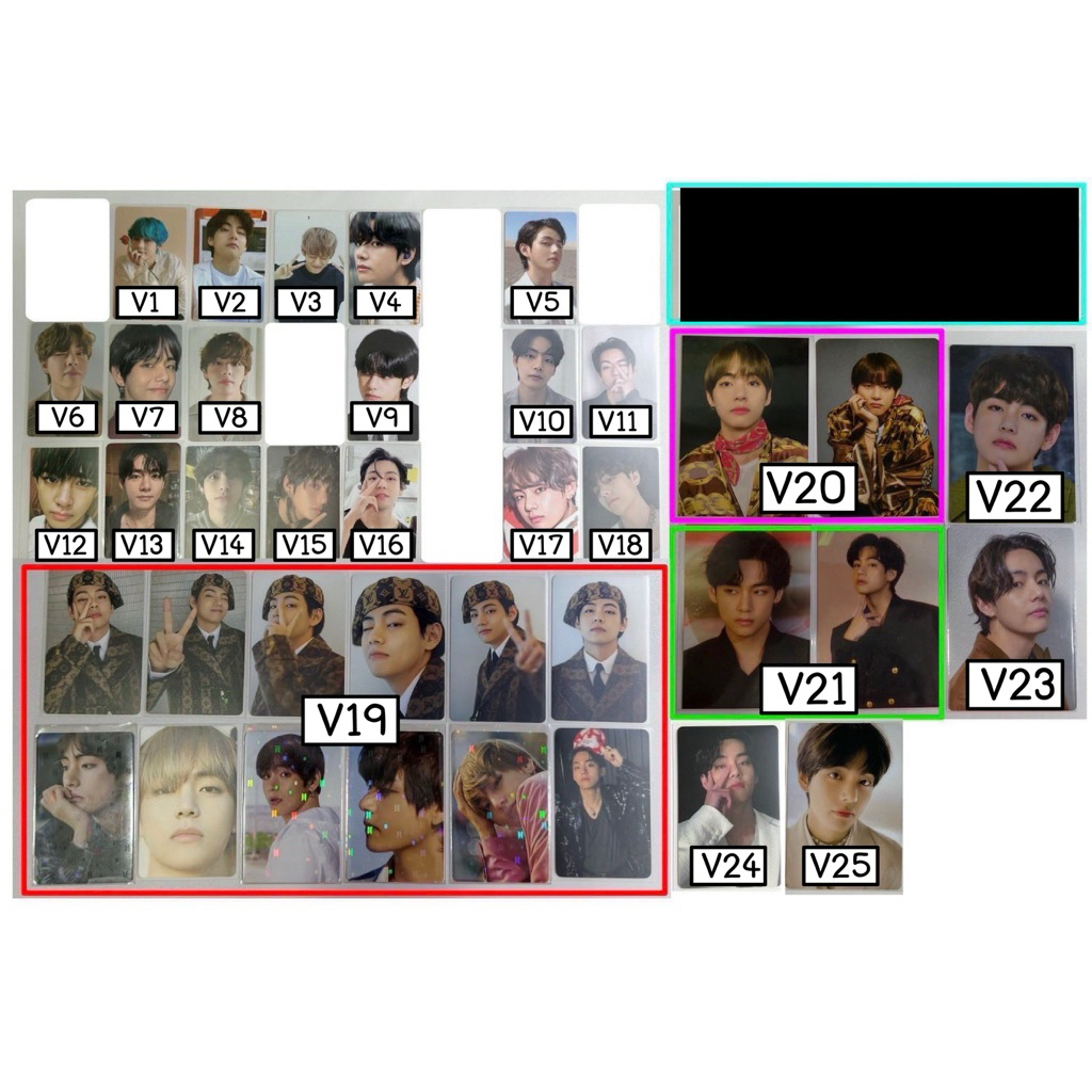 photocard BTS taehyung / V โฟโต้การ์ด