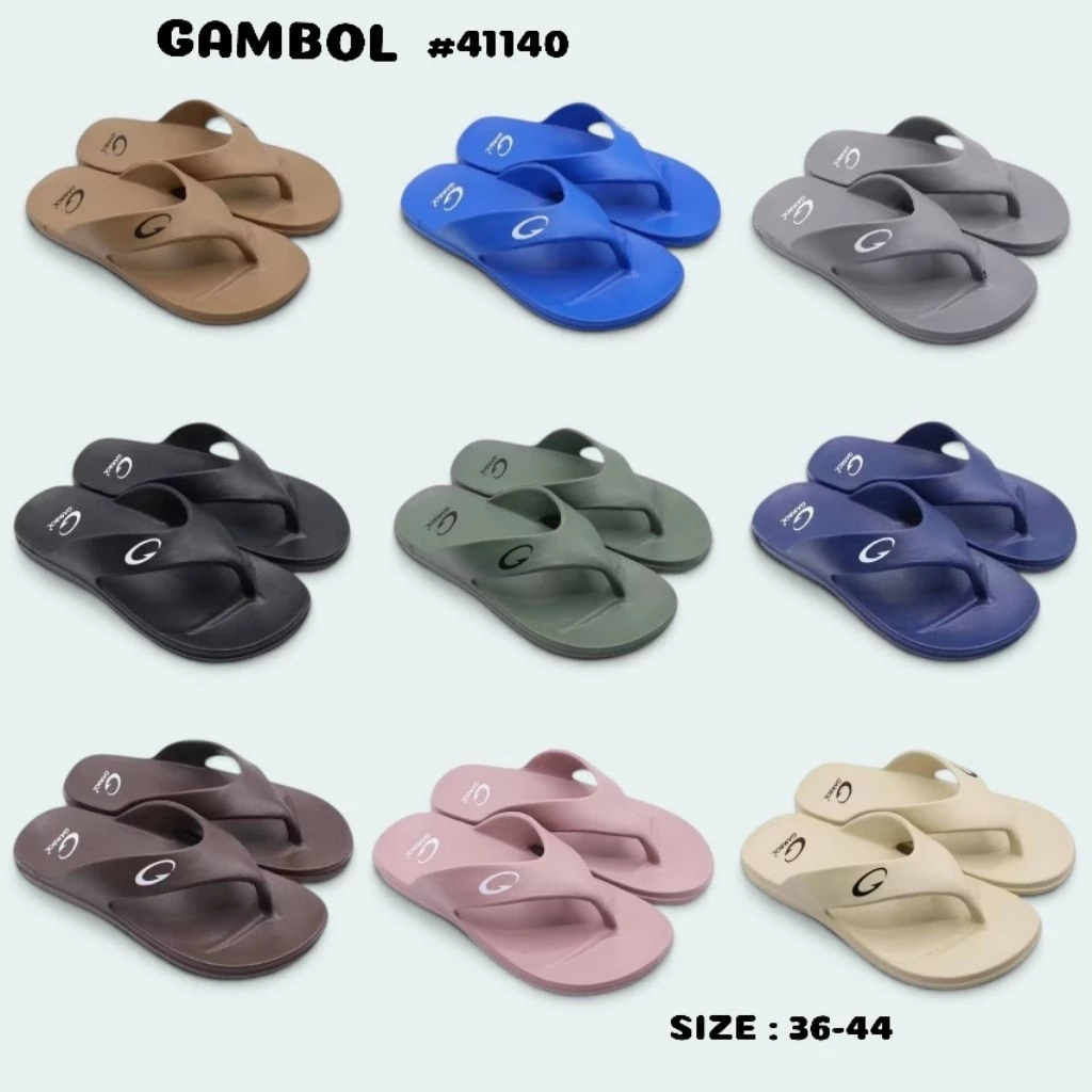รองเท้าแตะแบบหูหนีบ ยี่ห้อ Gambol รุ่น GB41140 Size.36-44 ใส่ได้ทั้งผู้ชายและผู้หญิง *พร้อมส่งจากไทย