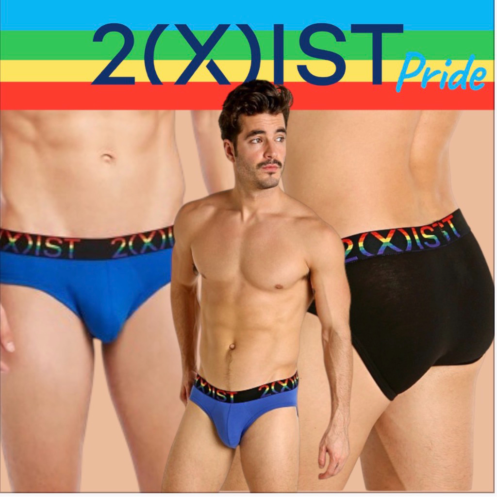 กางเกงในชาย 2(x)ist Brief PRIDE สี Lapis Blue และสี Blacklight Blue ขอบรุ้ง size S,L