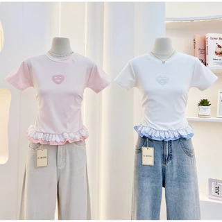 G-rose เสื้อแขนเฉียง แต่งชายระบาย