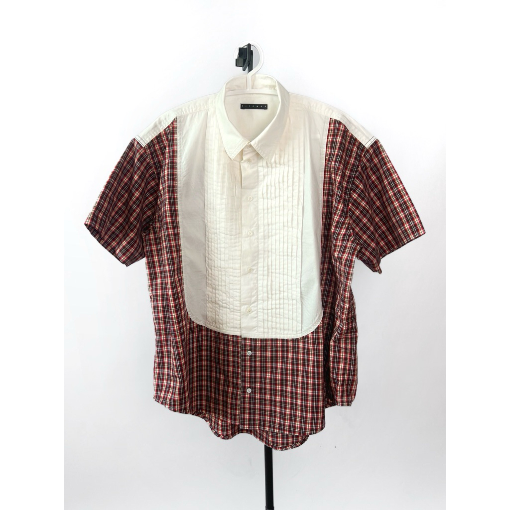 PITCHOP—Tuxedo plaid shirt เสื้อเชิ้ตทางการและลำลอง