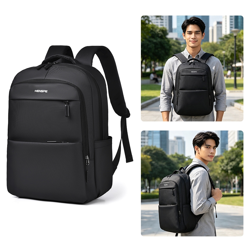 MENSPE Fashion Backpack Waterproof Film Backpack Travel Backpack Business Laptop Backpack