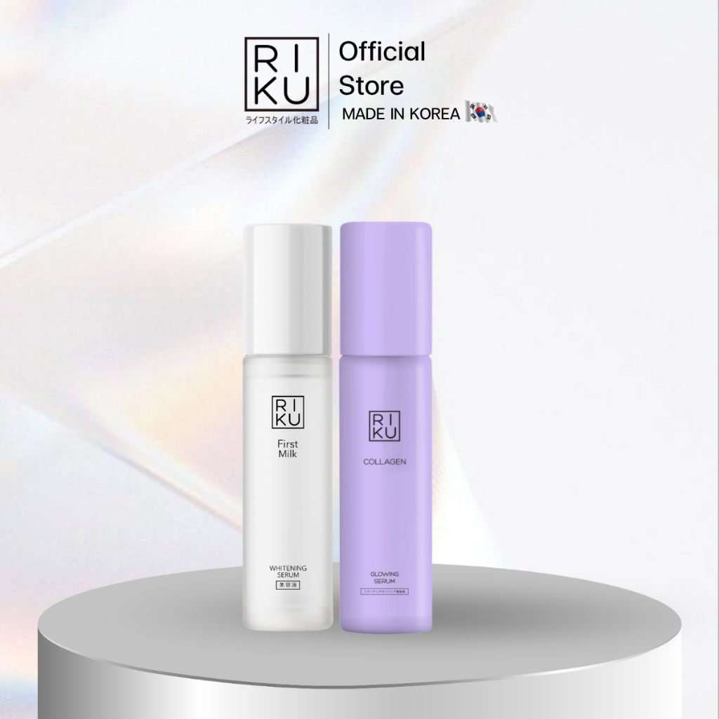 RIKU เซ็ตเซรั่ม First Milk + K-Bio Collagen ผิวเรียบเนียน กระชับ รูขุมขนดูเล็กลง เติมความชุ่มชื้น 30ml — صورة 2