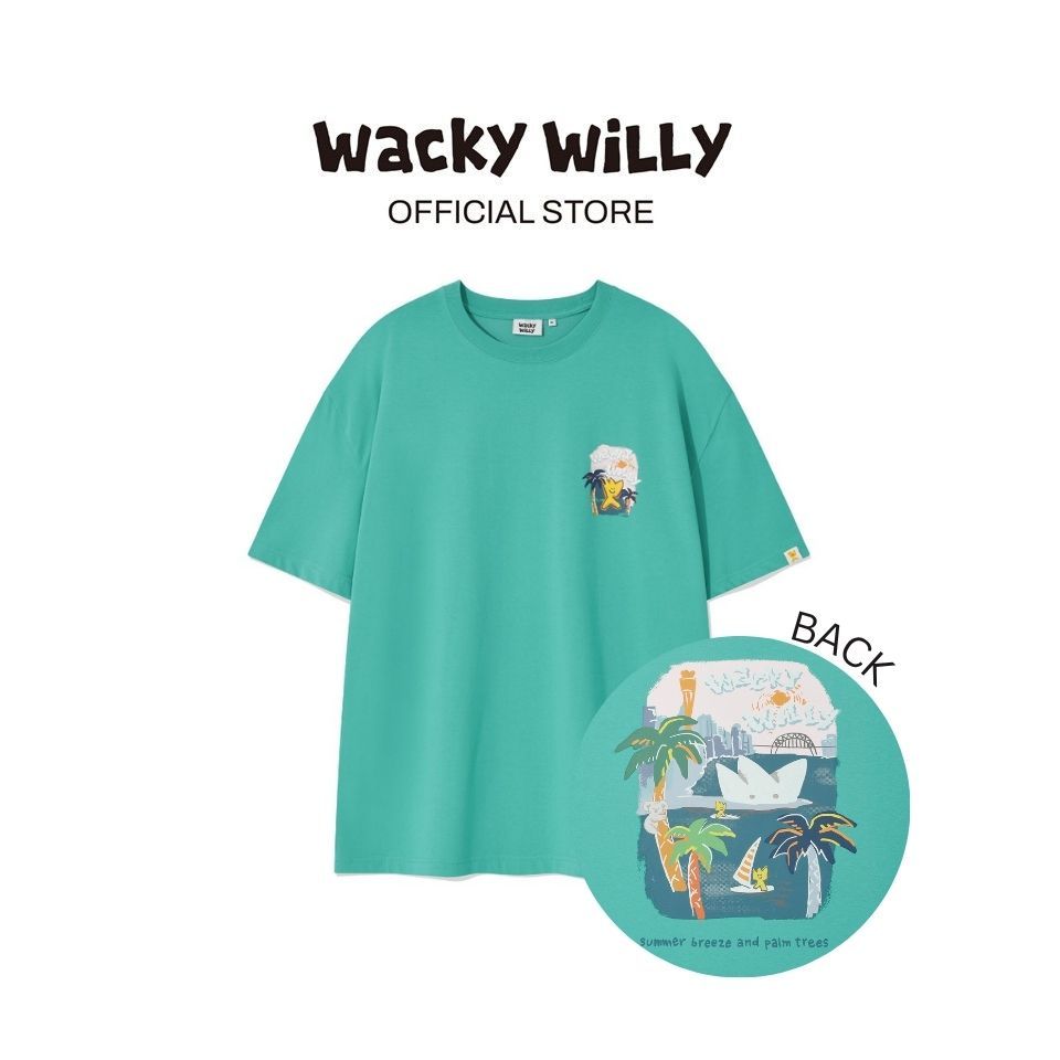 WACKY WILLY เสื้อยืดรุ่น Kiky Ocean Graphic Short Sleeve T-Shirt Green (80091SOCSSU_S6GNXX)