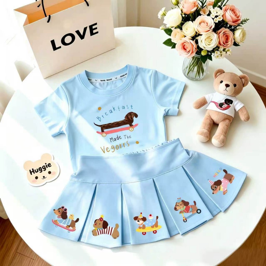 พร้อมส่ง bd80-bd83  9882 ชุดเด็กเทนนิสด้อกกี้
