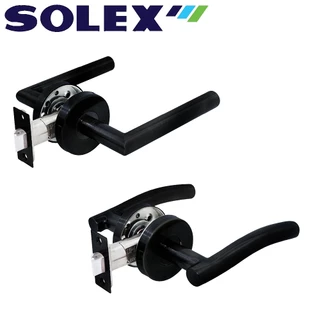 SOLEX มือจับก้านโยกสแตนเลส NO.65105,65107 BLACK (ทางผ่าน) ไม่มีกุญแจ