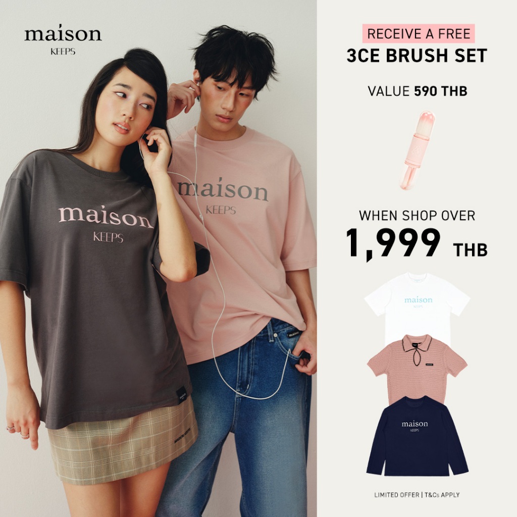 maison KEEPS | The Oversized OG Logo Tee | Unisex | เสื้อยืด ทรง oversized | มีให้เลือก 5 Size
