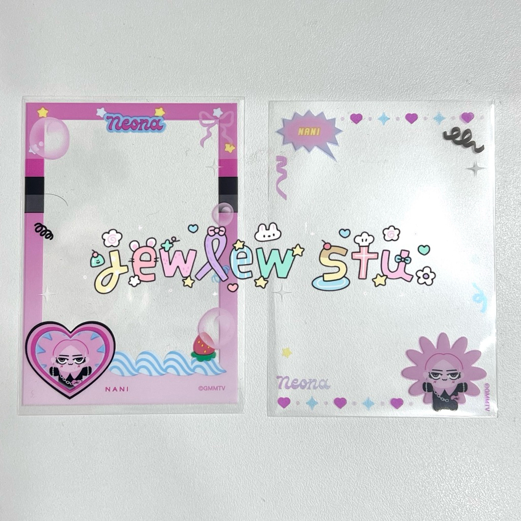 🌸☁️ หาร แบ่งขาย Photocard Sleeve Set - Smyle, Neona ขายเป็นคู่ วัสดุเป็นซองแก้วพิมพ์ลาย‼️