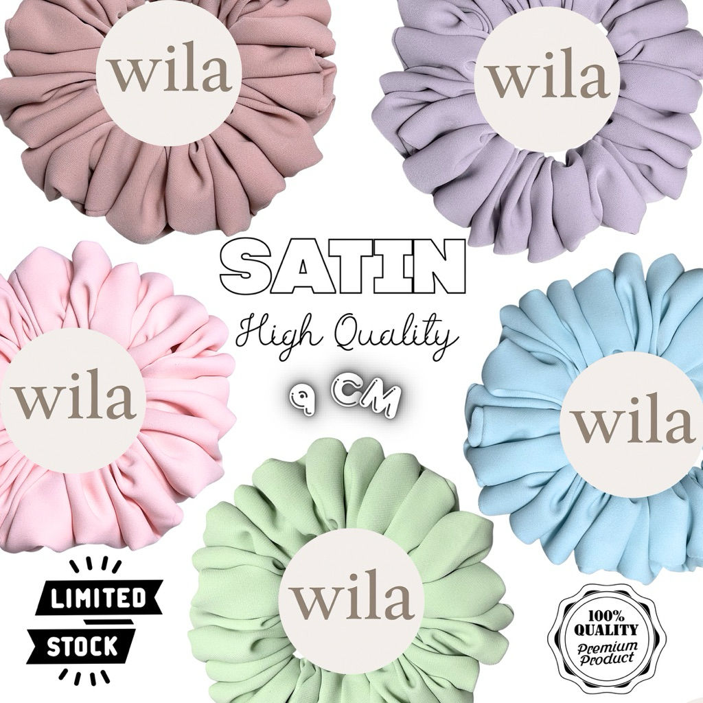 ยางมัดผม ผ้าซาตินญี่ปุ่น(ไร้เงา) ผ้าสุดพรีเมี่ยม สีพาสเทล รุ่นลิมิเตด High Quality Pastel Satin Scrunchie 9cm+