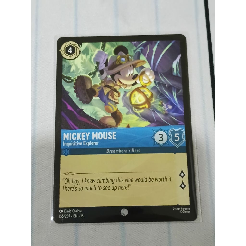 Mikey Mouse Inquisitive Explorer 155/207 en13 Disney Lorcana Trading card game