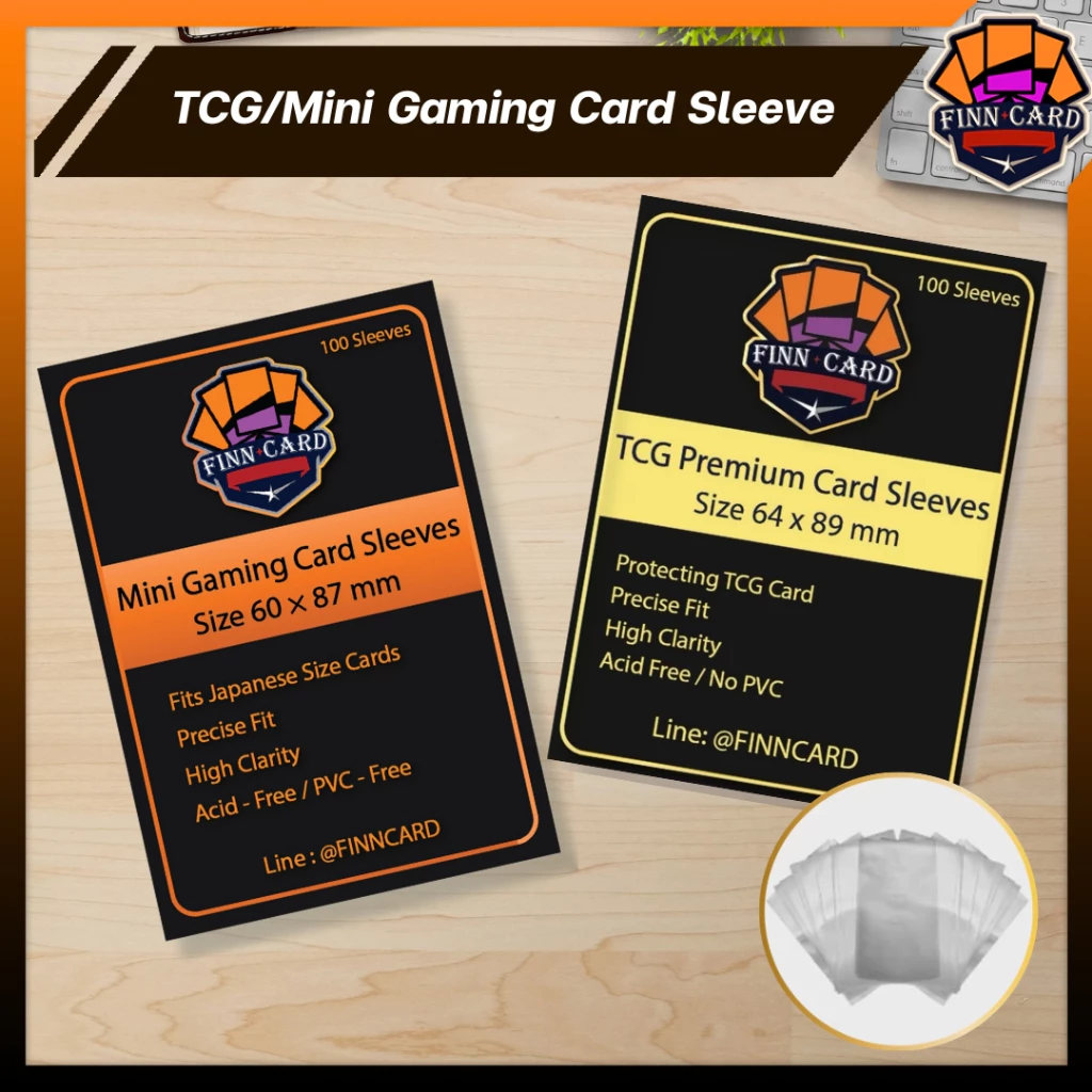Sleeve สลีฟ ซองใสสำหรับใส่การ์ดเกมส์ ราคาถูก (MTG / One Piece / Pokemon / Yu-Gi-Oh! / Vanguard/Battle Spirit เป็นต้น) SL