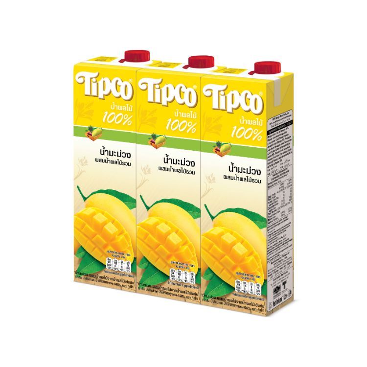 TIPCO น้ำมะม่วงผสมน้ำผลไม้รวม 100% แพ็ก X3 กล่อง