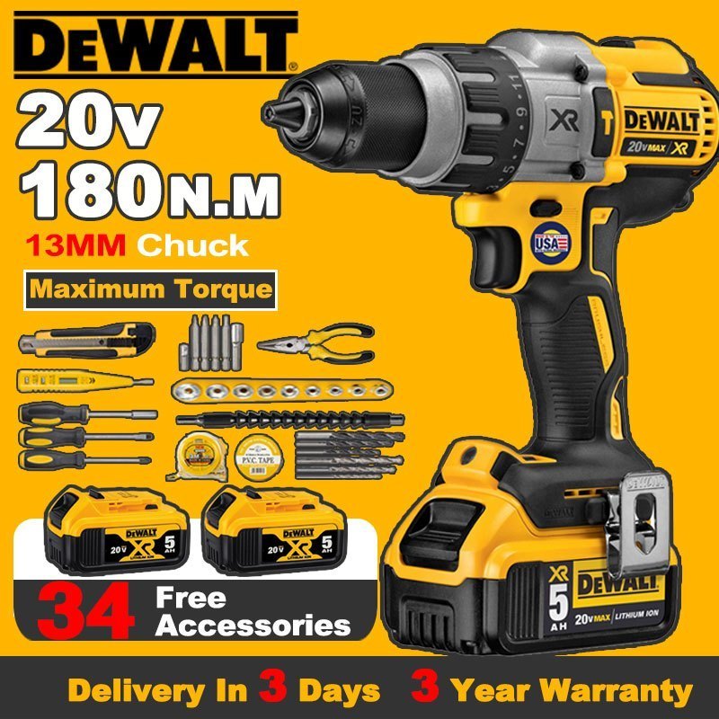 【รับประกัน 5 ปี】Original อุปกรณ์เสริม 20V+30PCS สว่านกระแทกไร้สายไร้แปรงถ่าน สว่านไฟฟ้าไร้สาย สว่านไฟฟ้าไร้สาย