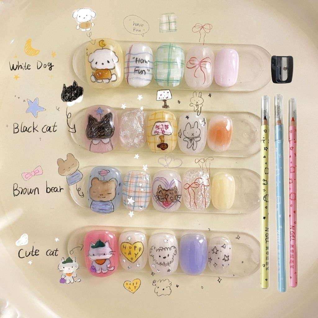 พร้อมส่ง N GEL – ดินสอสีสำหรับเพ้นท์เล็บ(แถมกบเหลา)