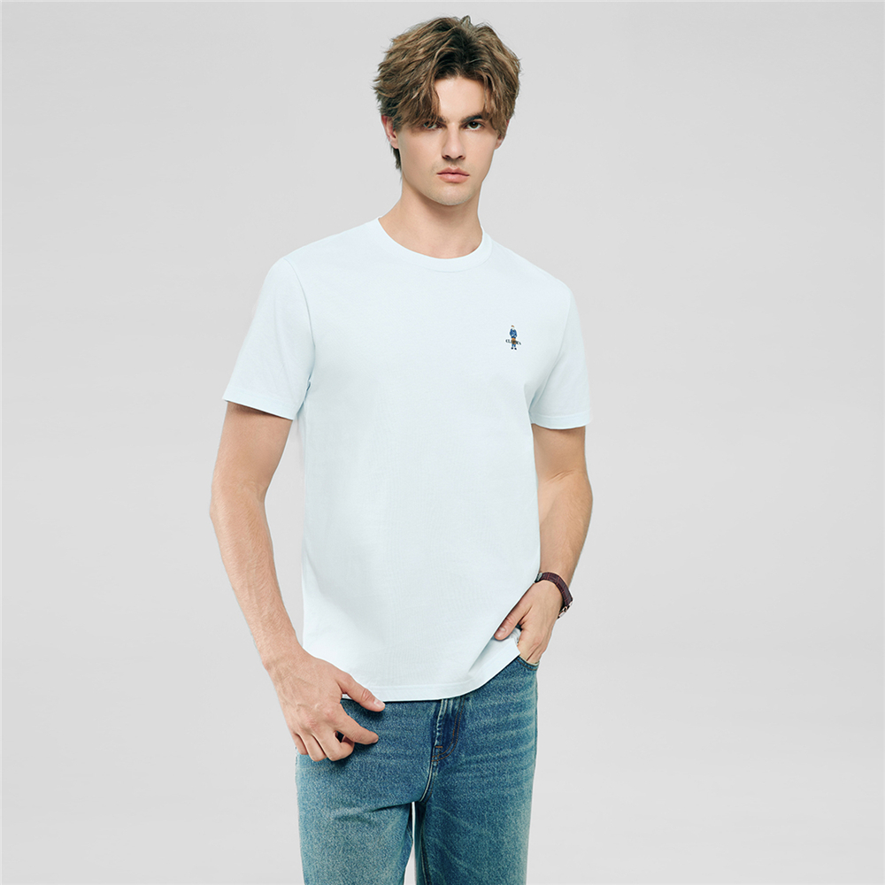 GIORDANO เสื้อยืดแขนสั้นผู้ชาย Men's Slim Classic Man Tee 01026629