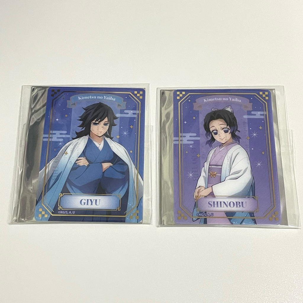(พร้อมส่ง/ของแท้) การ์ดใส Demon Slayer - Tomioka Giyu กิยู & Kocho Shinobu ชิโนบุ JF2026 Clear Card