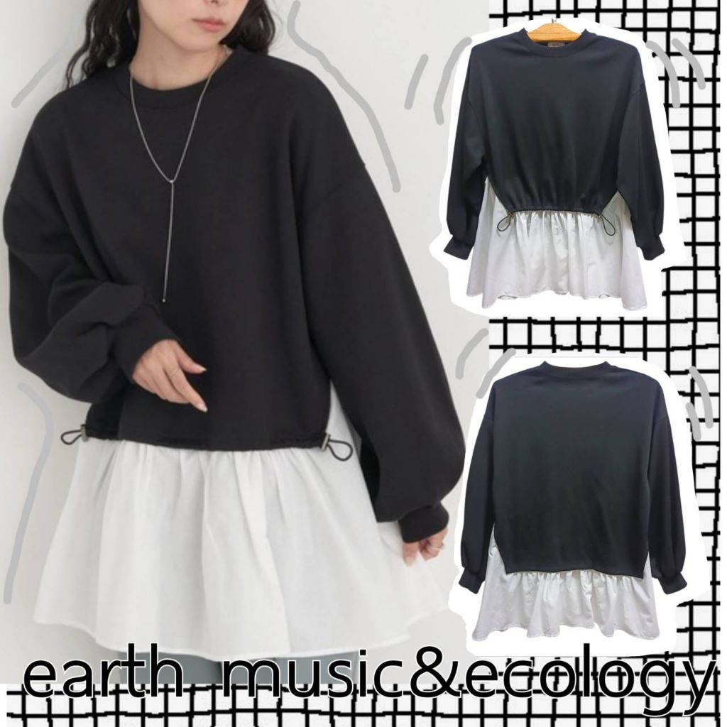 A013🐈‍⬛E A R T H_M U S I C & E C 0 L 0 G Y=เสื้อLayer Oversize