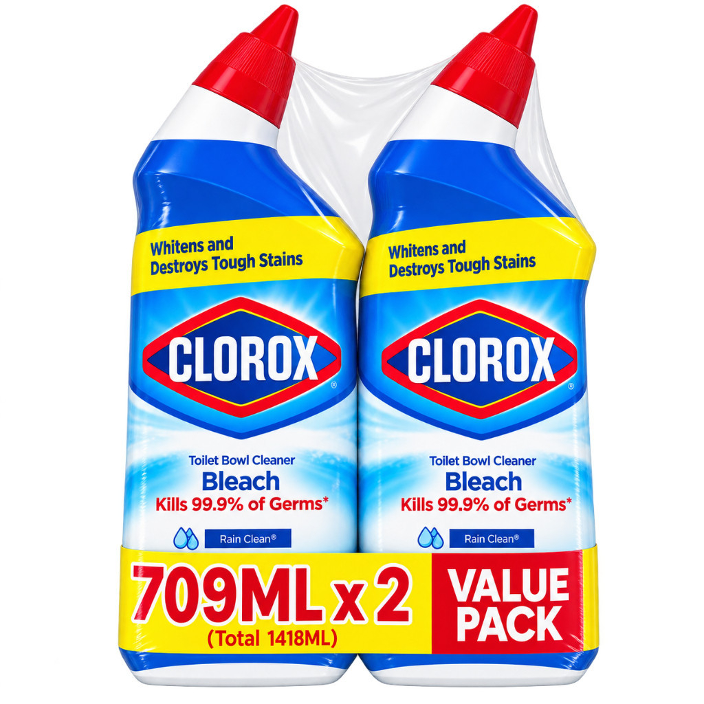 แพคคู่ Clorox Toilet Bowl Cleaner Bleach Rain Clean 709ml x2 | น้ำยาล้างห้องน้ำ คลอร็อกซ์ ขจัดคราบ