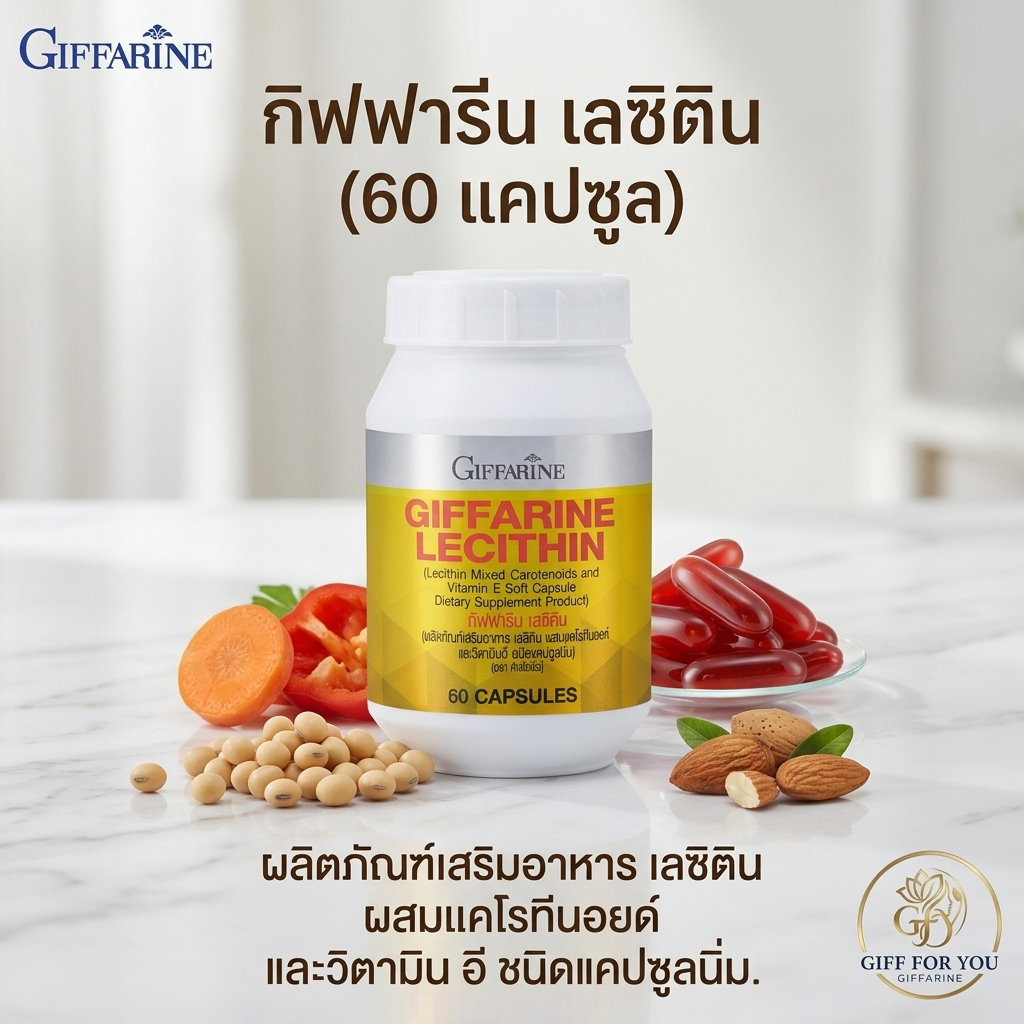 เลซิติน 60 แคปซูล เลซิติน giffarine lecithin Giffarine กิฟฟารีน เลซิติน giffarine lecithin บำรุงตับ