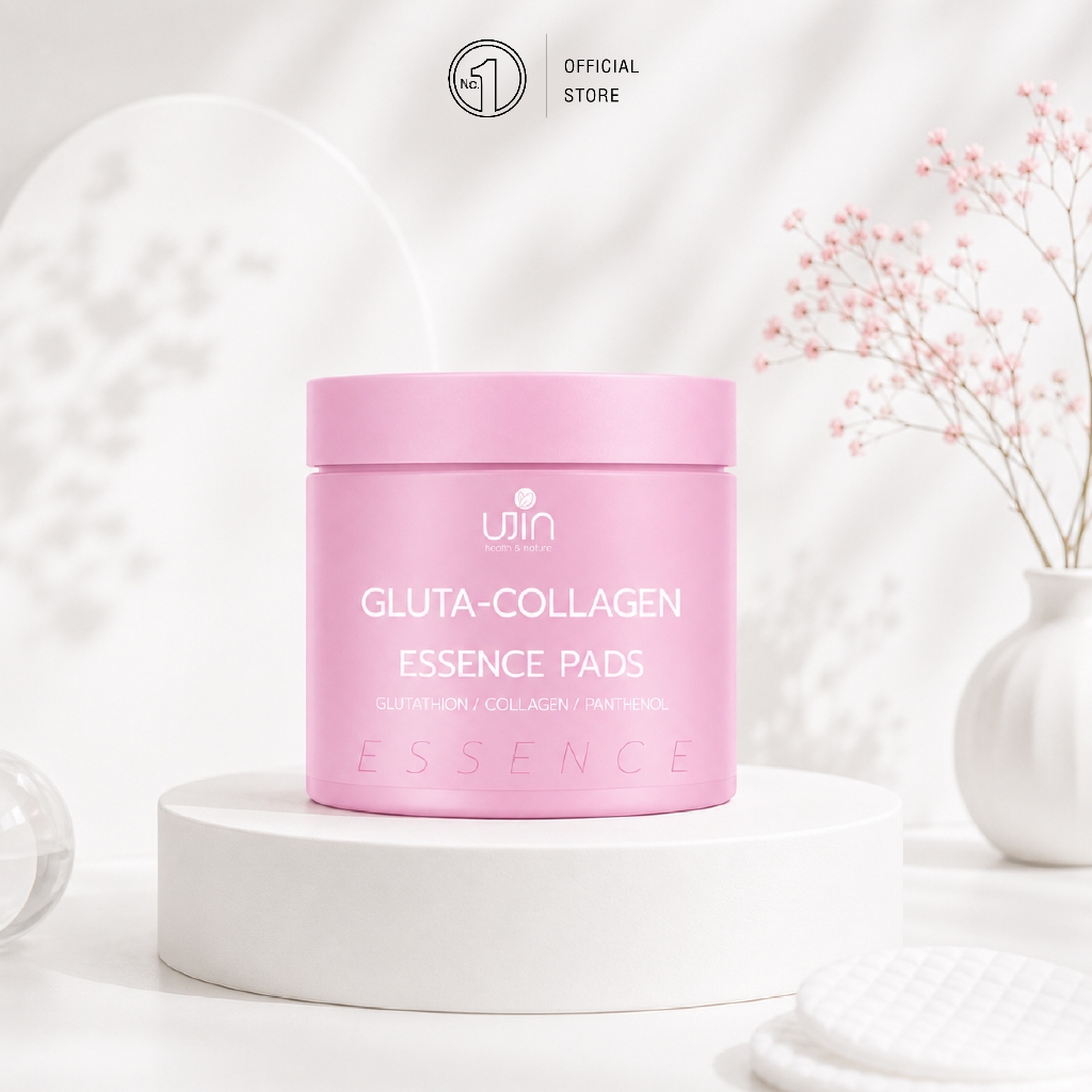 UJIN GLUTA-COLLAGEN ESSENCE Pads ยูจิน กลูต้า-คอลลาเจน เอสเซนส์แพดส์ สีชมพู