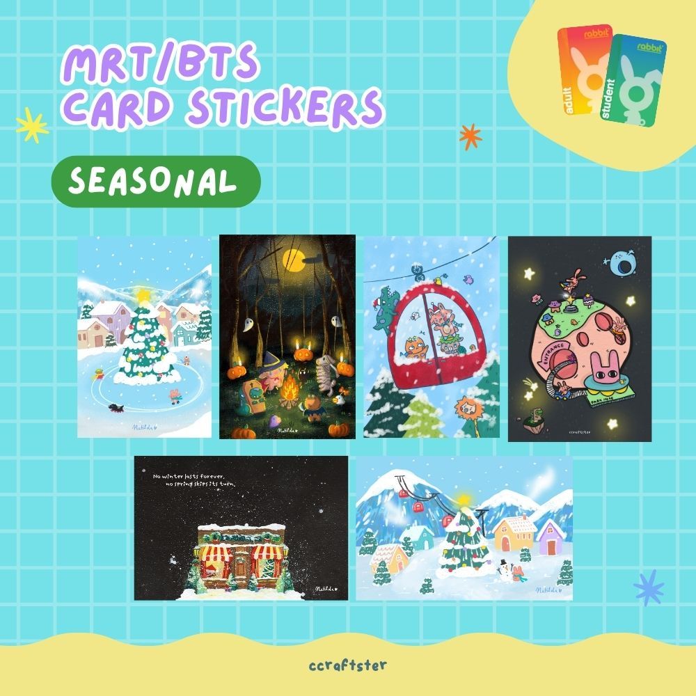 ccraftster - card sticker Seasonal สติกเกอร์ติดบัตรบีทีเอส สติ๊กเกอร์ติดบัตร (ไม่มีช่องชิป) เทศกาล แต่งห้อง