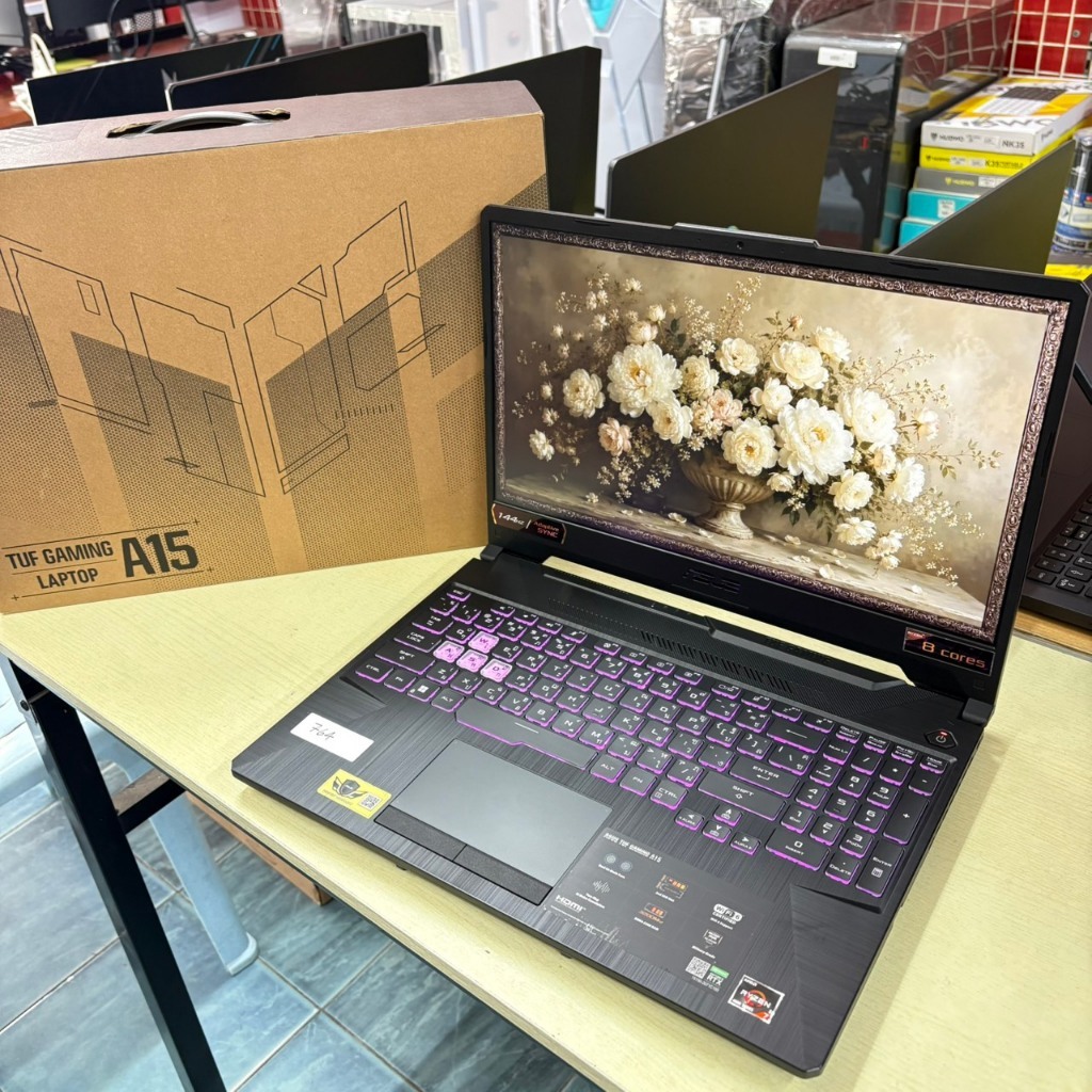 ASUS  TUF  GAMING  A15  FA506ICB - HN103W  สภาพเครื่องภายนอก  85%  ประสิทธิภาพการทำงาน 100%