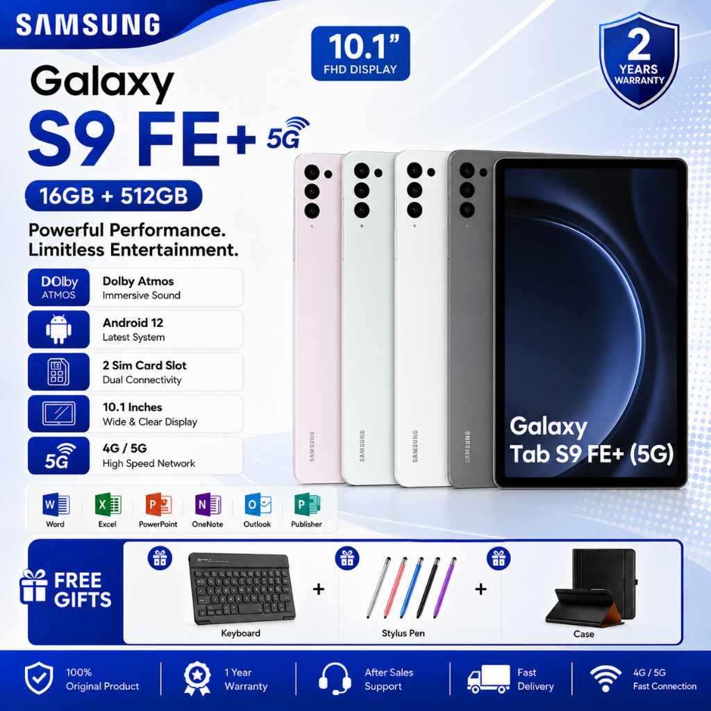 🔥 Samsung Galaxy Tab 5G | 16GB+512GB | 10.1" FHD | 5G+WiFi | Android 12 | แถมคีย์บอร์ด | ส่งฟรี 🎁