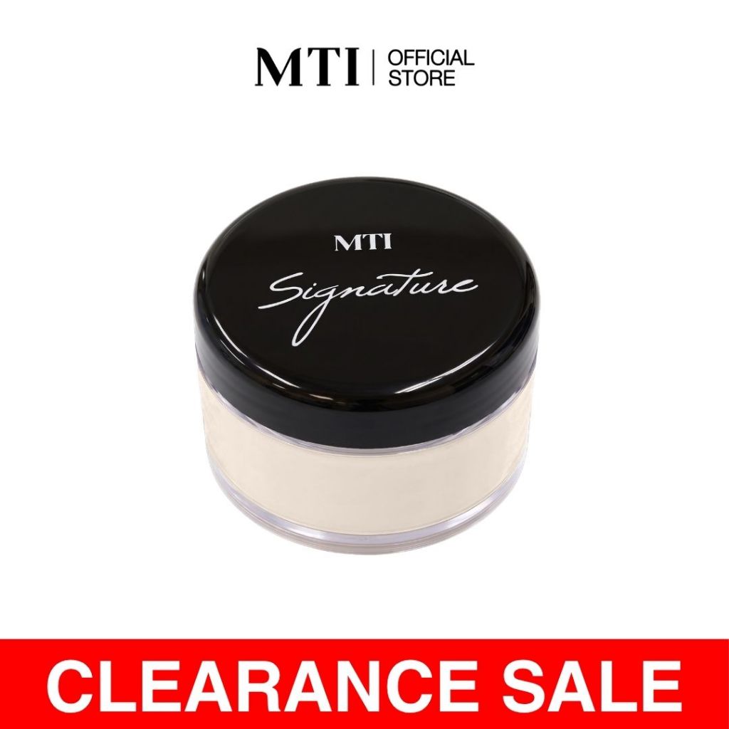 (สินค้าเคลียร์แรนซ์) MTI Signature Loose Powder แป้งฝุ่น เนื้อละเอียด บางเบา คุมความมัน ขนาด 40 กรัม 6PDPZF