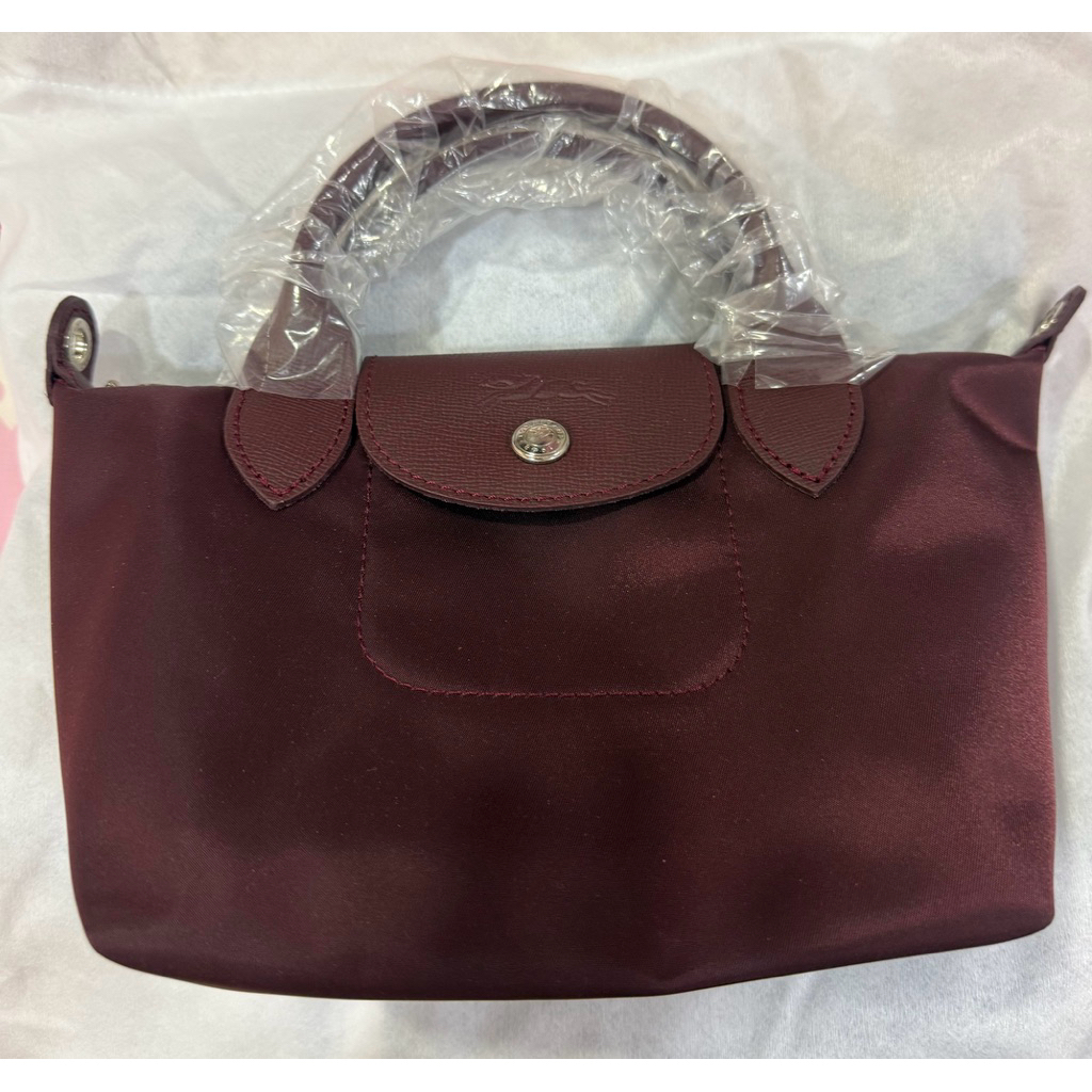 Longchamp Pliage pouch small แท้💯 สี Rasin