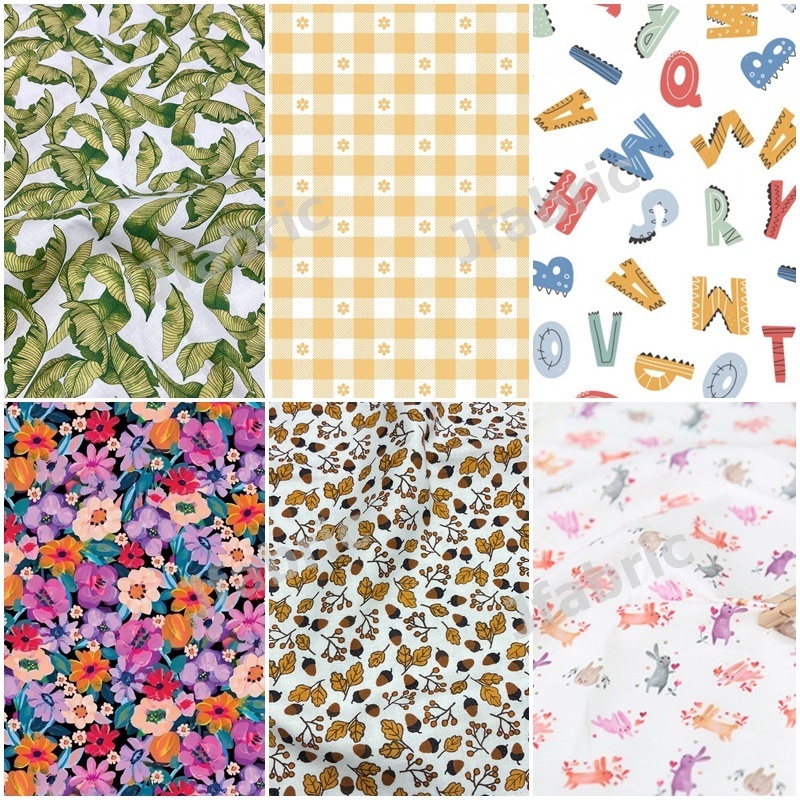 Jfabric ปลายไม้ ราคาพิเศษ Cotton100% ผ้าคอตตอน ตัดเสื้อ เดรส ของใช้เด็ก นำเข้า เกาหลี ญี่ปุ่น พิมพ์ลาย การ์ตูน
