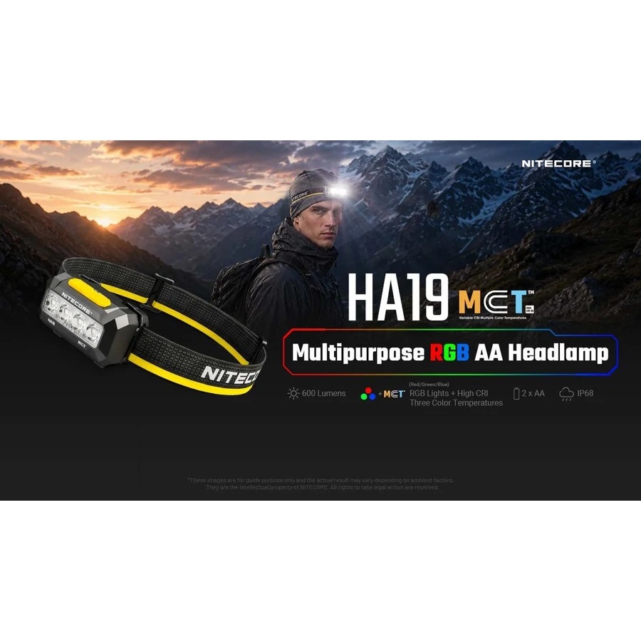 ไฟคาดศีรษะ NITECORE HA19 MCT สว่าง 600 LUMENS ส่องไกล 130 เมตร