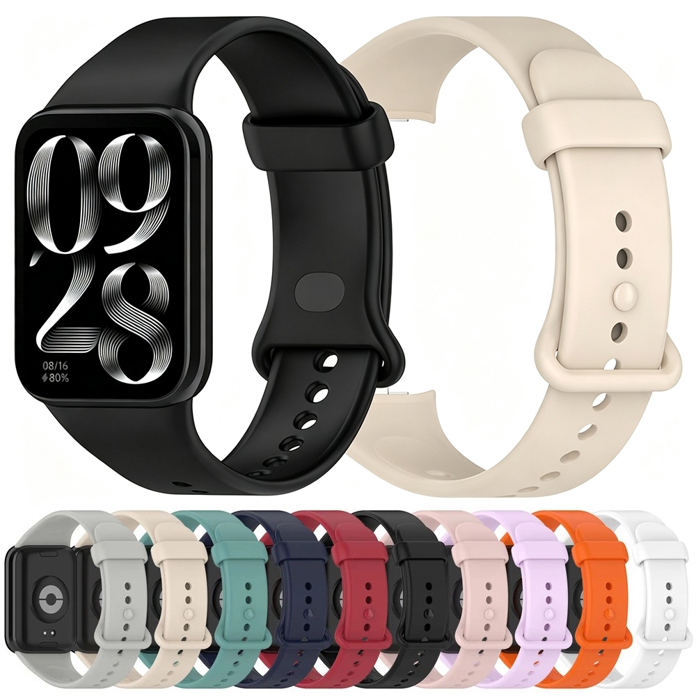 สายรัดซิลิโคนสร้อยข้อมืออุปกรณ์เสริมสําหรับ Xiaomi Smart Band 10 9 Pro / Mi Band 8 Pro / Redmi Watch 4 5 6
