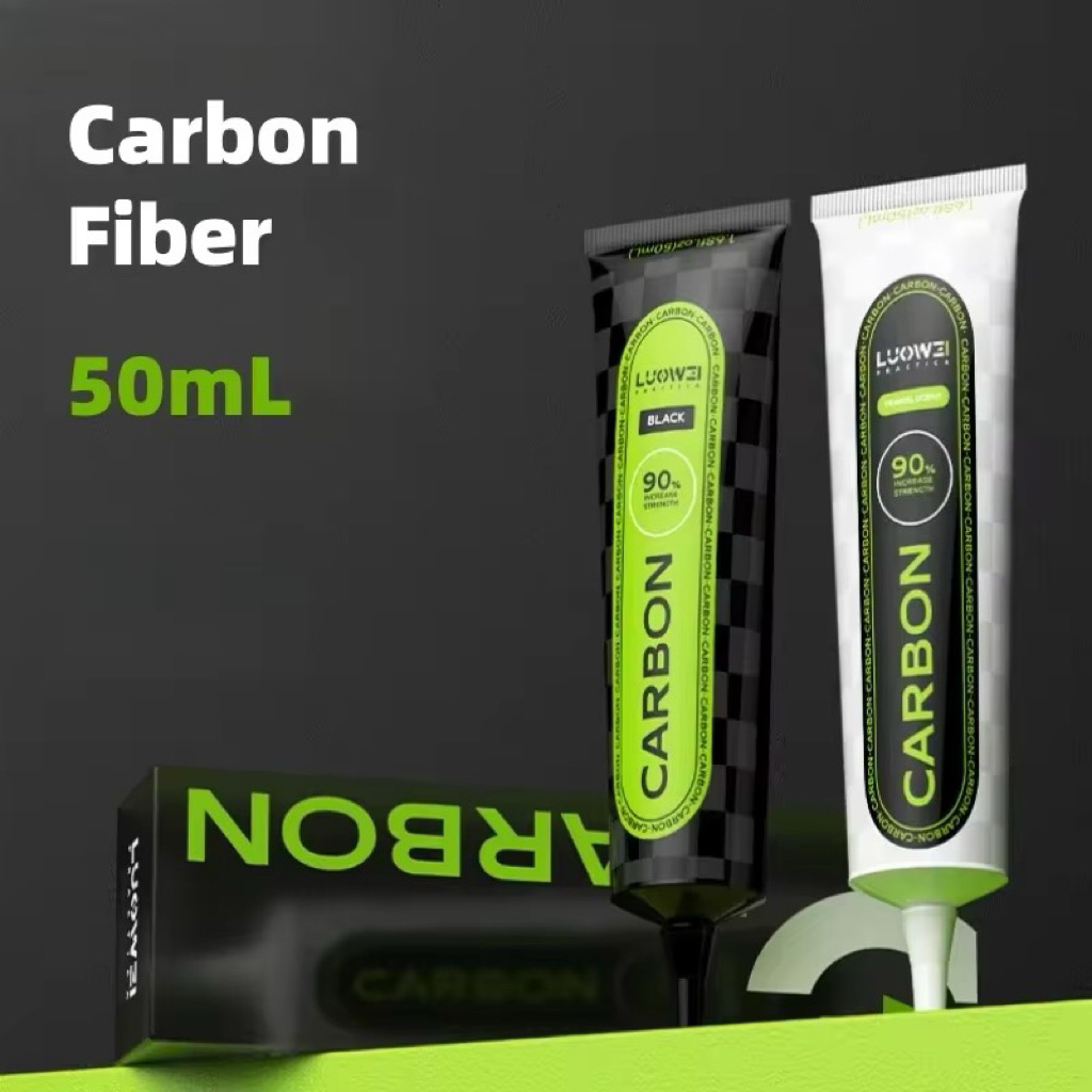LUOEWI กาวซ่อมโทรศัพท์มือถือ50มล. กาวคาร์บอนไฟเบอร์พร้อมท่อเข็มสำหรับ iP ขอบแคบเมนบอร์ดซ่อม