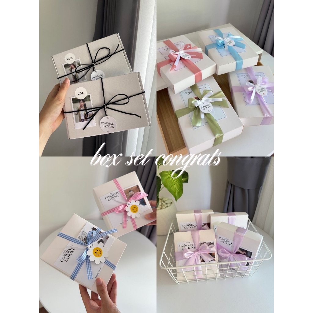 รวมเซ็ตของขวัญรับปริญญา ปัจฉิม 𖧷 ⁺. เซ็ต congrats แพ็คเกจตามรูป (รายระเอียดรูป2-3)