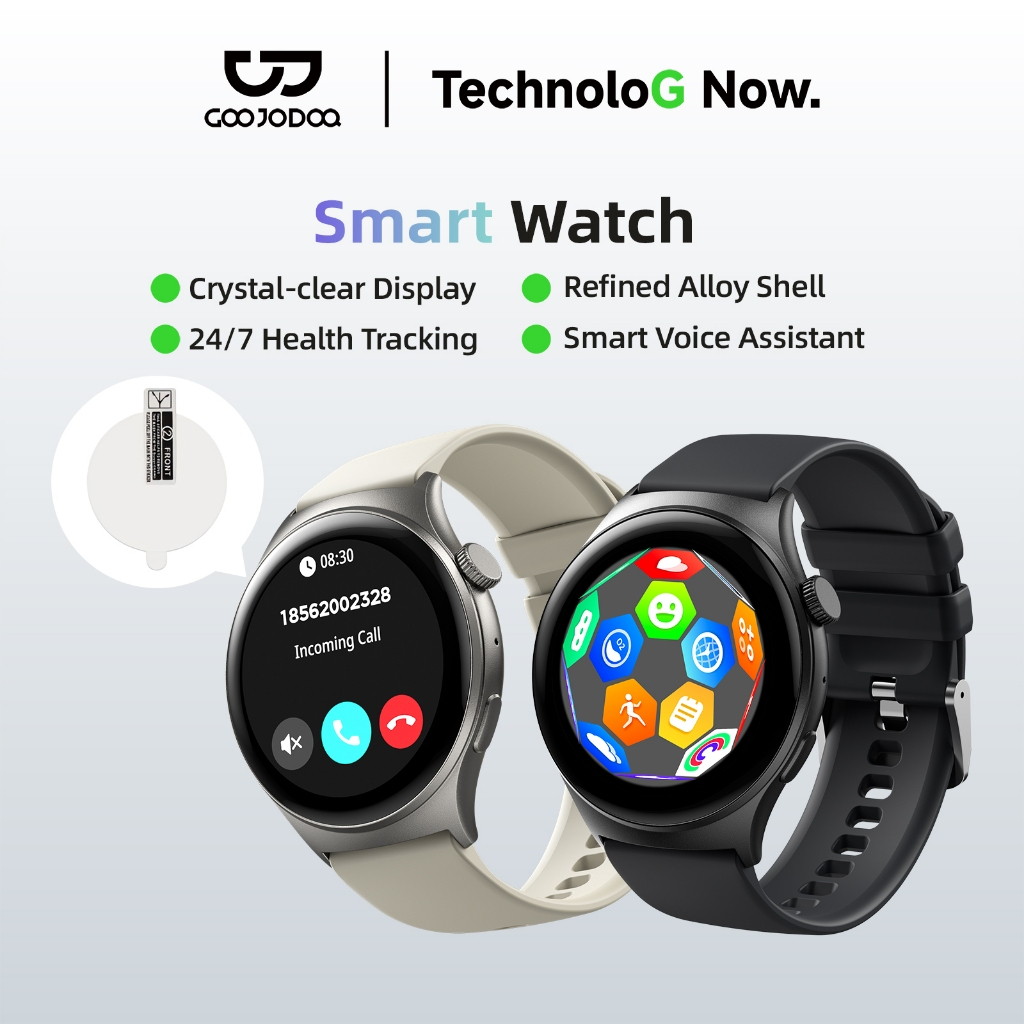 Goojodoq Fb060 สมาร์ทวอทช์ Ip68 กันน้ำ Bluetooth Smartwatch เครื่องวัดสุขภาพ การจัดการฟิตเนส