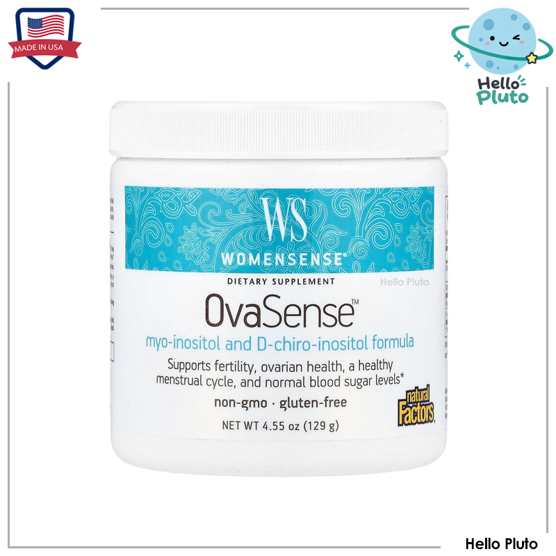 Natural Factors, Myo-lnositol and D-Chiro-Inositol, OvaSense, 4.55 oz (129 g)