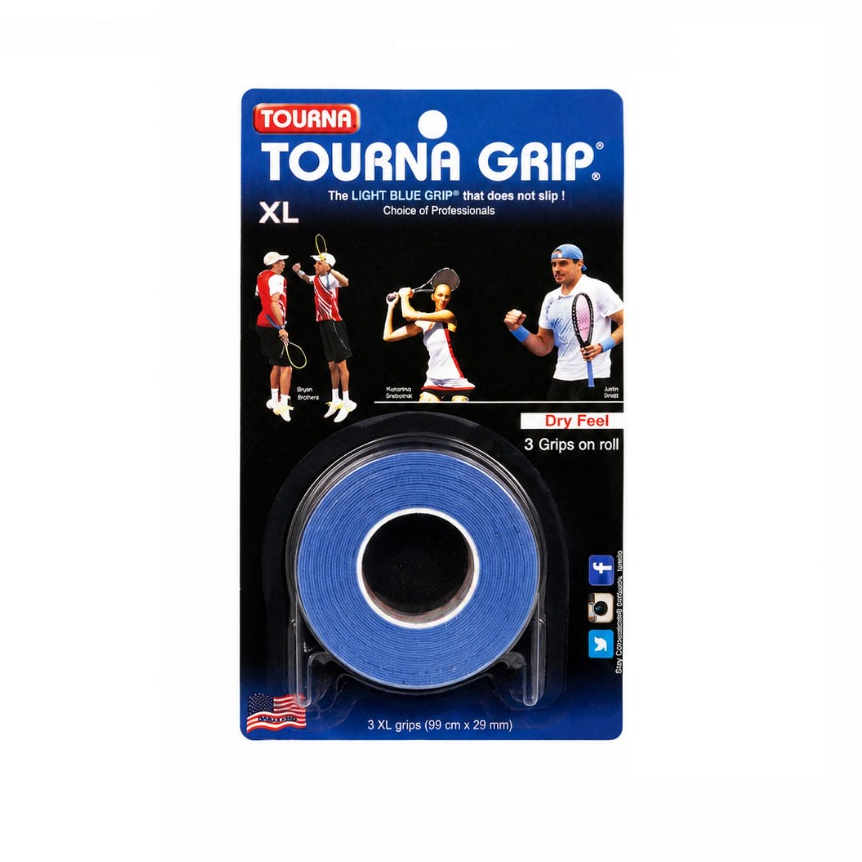 🏍️ ส่งด่วน⚡Tourna เทปพันด้ามไม้เทนนิส/แบด Grip Original 3XL Tape Racket Tennis | Blue | กริ๊ปเทนนิส 
