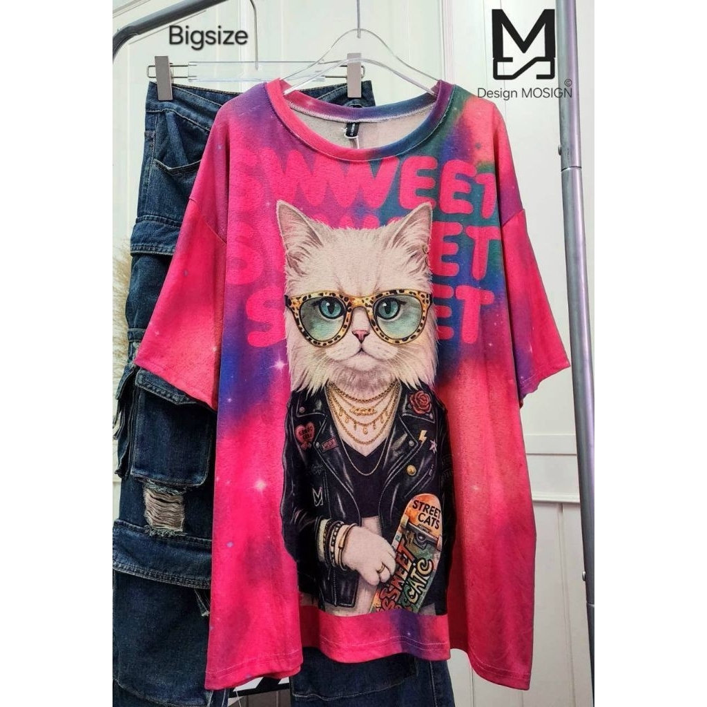 เสื้อยืดสลาฟวินเทจ โอเว่อร์ไซค์ อกก่อนยืด52" ผ้ายืดไม่ย้วยไม่หด สีไม่ตก ใส่สบายผ้าทิ้งตัว