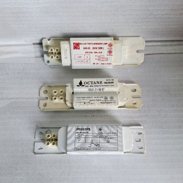 บัลลาสต์แบรนด์ Philips,BOVO ,OCTANE 18-20w(หลอดสั้น)สำหรับหลอดฟลูออเรสเซนต์ (หลอดนีออน)