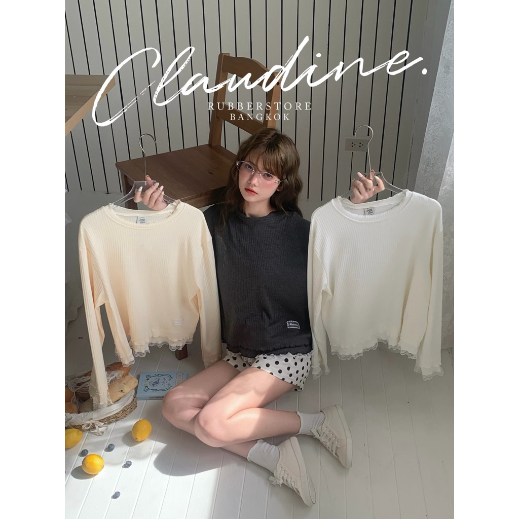 Rubberstore - Claudine top เสื้อแขนยาว