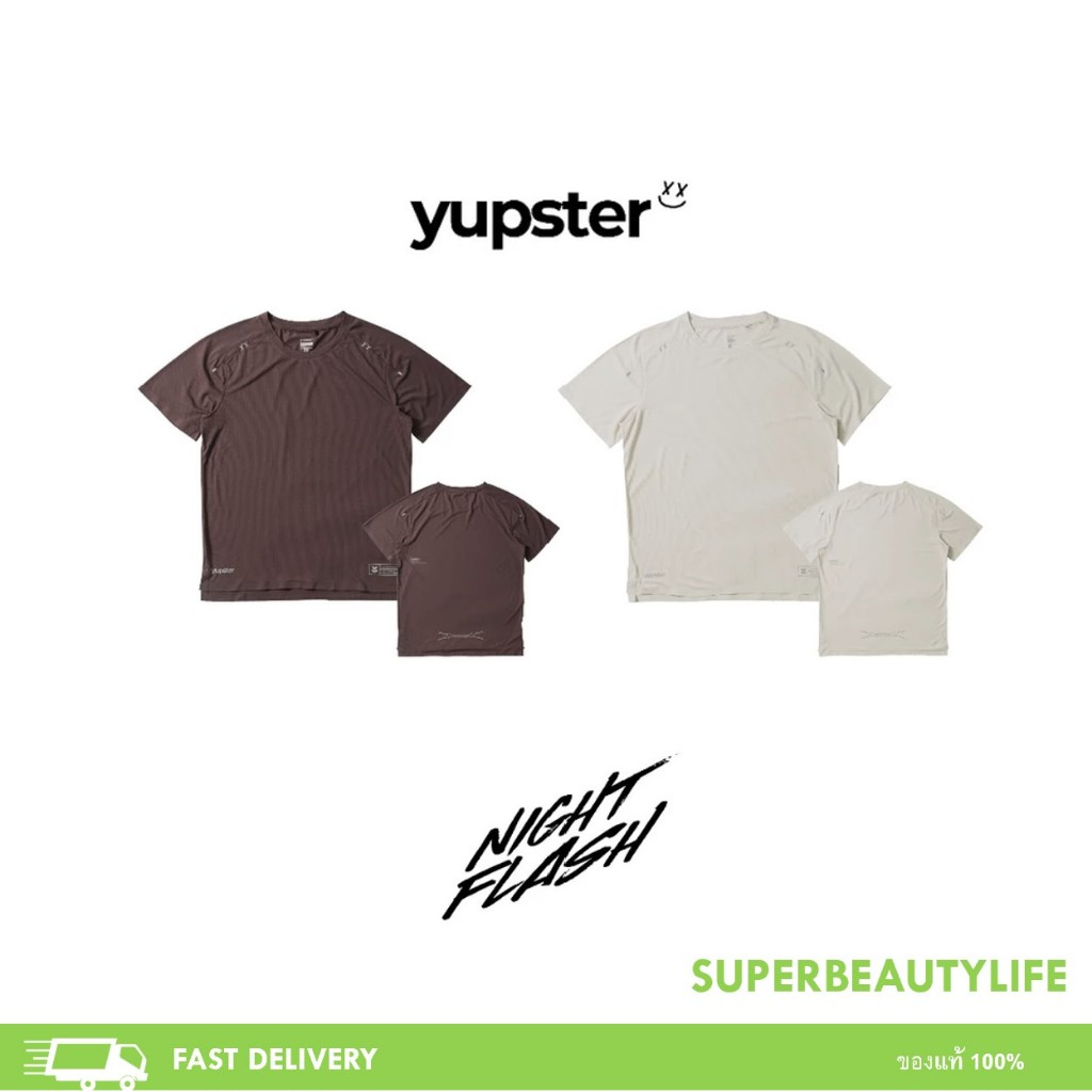 YUPSTER เสื้อวิ่งแขนสั้น รุ่น Night Flash Unisex Running T-Shirt ผ้าเบา แห้งไว