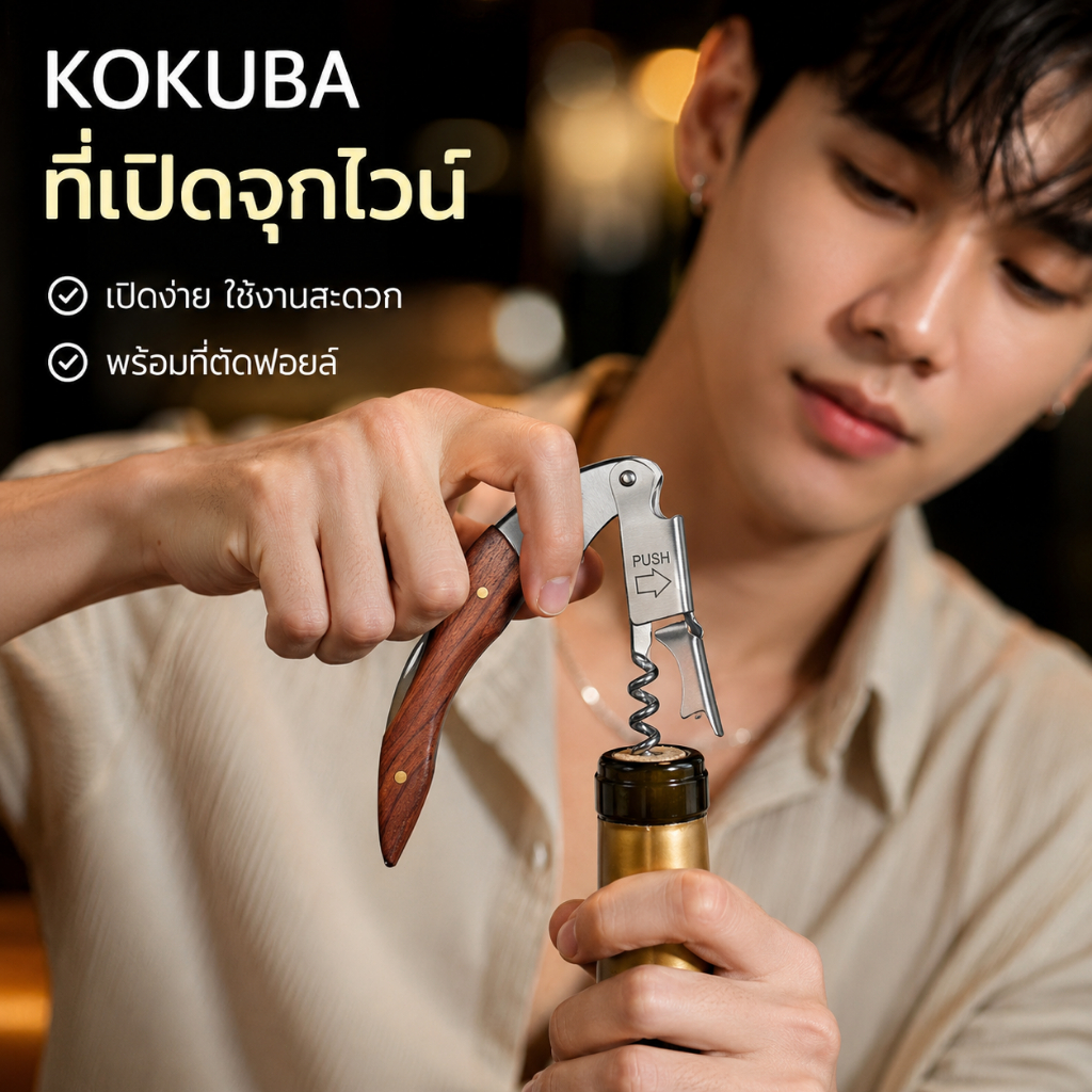 ที่เปิดขวด เกลียวไวน์ที่เปิดขวดมืออาชีพและเครื่องตัดฟอยล์ขวดสแตนเลสสามารถ น้ํายาล้าง สําหรับครัวเครื่องมือ
