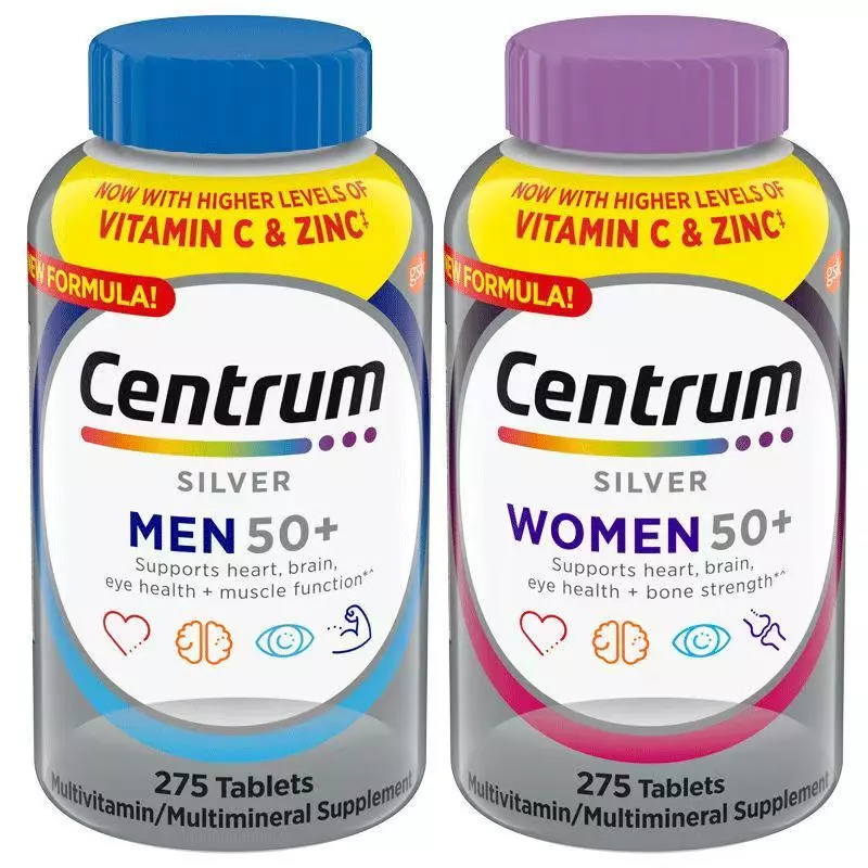 Centrum Silver Men, Women 50+ Multivitamin สำหรับผู้ใหญ่ที่มีอายุ 50+ exp.03/2028