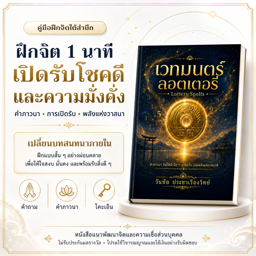 หนังสือ เวทมนตร ์ ลอตเตอร ี่  Lottery Spells เขียนโดย วันชัย ประชาเรืองวิทย์